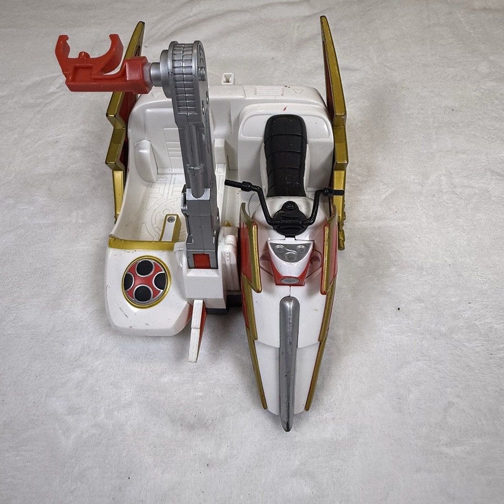 Power Rangers Wild Force Rider Vehicle Bandai 2002 Red White Gold Incomplete - Picture 3 of 5